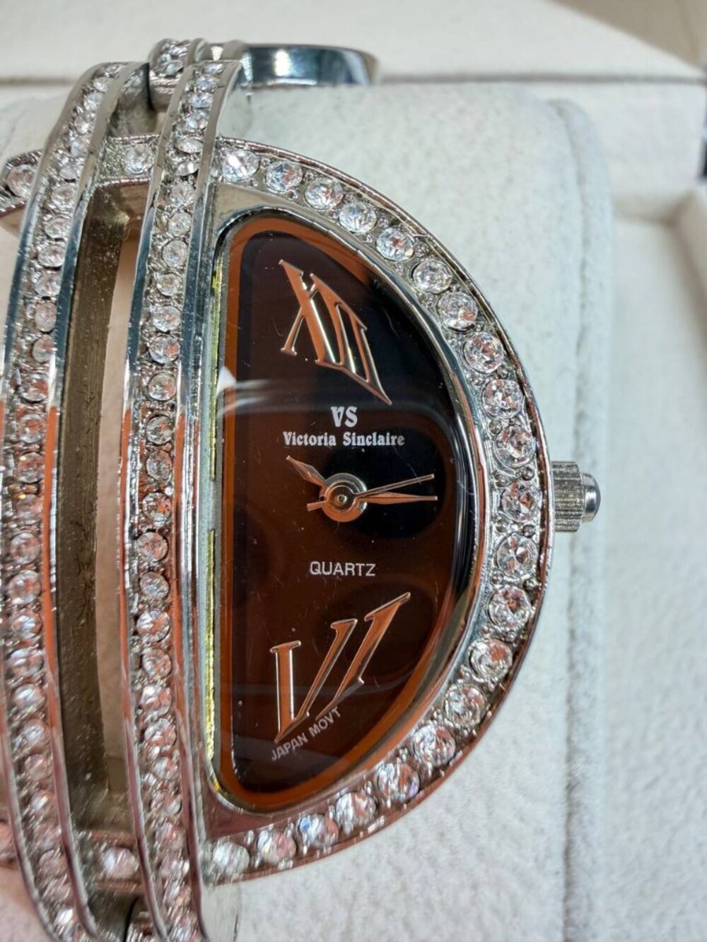 Victoria Sinclaire (VS) Crystal Accent Bracelet Watch - Picture 3 of 15